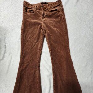 J Brand Brown Corduroy Flare Pants